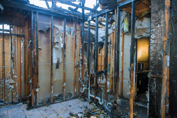 Professional Fire Damage Restoration technician working in Dayton, WA